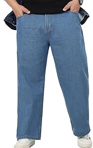 Men's Loose Mid Rise Jeans