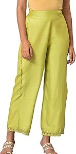 Women Mid Rise Strechable Straight Pants | Trousers