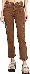 Women's Denim Stretchable Cargo Jeans