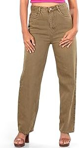 Women's High Rise Straight Fit Non Lycra Cotton Ball Blast Basic Ankle Length Jeans