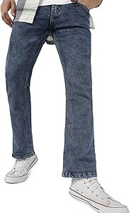 Men's Washed Bootcut Jeans Stretchable