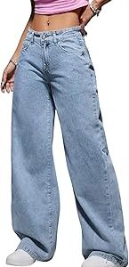 Jeans for Women || High Waist Jeans for Women || Baggy Jeans for Women || Wide Leg Jeans for Women || Straight Fit Jeans for Women High Waist || Jeans for Women Stretchable (B0DXFMP41X)