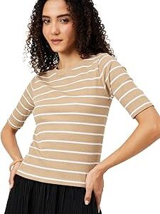 Women's Striped Regular Fit T-Shirt