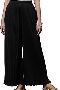 Women High Rise Strechable Palazzo Loose Fit Pants | Ankle Length Palazzo Loose Fit Pants