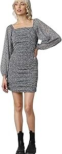 Women's Fit and Flare Above The Knee Dress