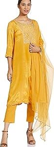 Women Sea Green Viscose Kalidar Kurta Slim Pant Suit Set