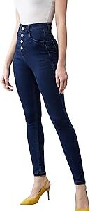 Women's Wide Leg High Rise Regular Stretchable Denim Jean