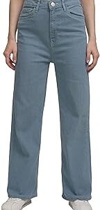 Women's Flared Regular Jeans | Stretchable Mid-Rise Jeans Pant
