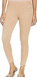 Women Beige Cotton Leggings