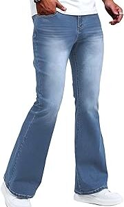 Men's Wide Leg Fit High Rise Jeans