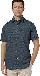 Casual Printed Shirt for Men| Premium Cotton| Half Sleeves| Slim Fit |Breathable Fabric