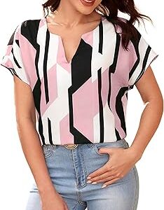 Women's Casual Regular Sleeves Printed Top,Multicolor - Pack of 1