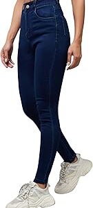 Women's Skinny Fit High Rise Stretchable Denim Regular Length (Plus Size) Jeans