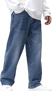 Men's Loose Mid Rise Jeans