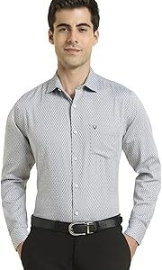 Men's Cotton Classic Fit Solid Textured Formal Shirt