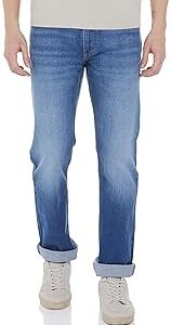 Men's Mid Rise Slim Jeans (0038I-0012_Dark Blue_28)