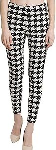 Women Black & White Printed Solid Mid Rise Body Fitted Jeggings