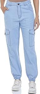 Women's Cargo Pocket Jogger - High-Rise | 100% Cotton | Jeans for Women