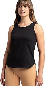 AW77 Women's Super Combed Cotton Rich Regular Fit Solid Curved Hem Styled Tank Top
