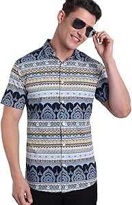 Slim Fit Cotton Casual Printed Shirt for Men