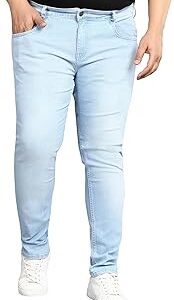 Men's Regular Fit Washed Jeans Stretchable