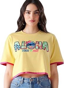 Official Lilo & Stitch: Aloha Women Oversized Crop Tops