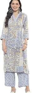 Women Fuschia Pink Viscose Straight Kurta Set
