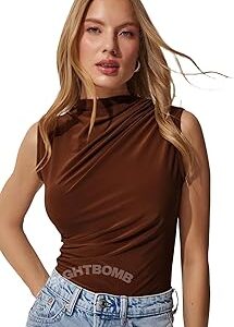 HIGH Neck CUTSLEEVE FRONTFLOW Waterfall Drape SOFTLINE Ultra SOFTFEATHER Touch Cuddle TOP for Women