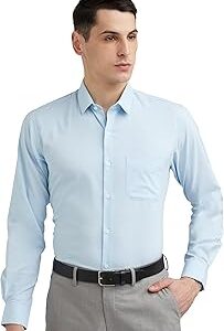 Men's Everday Regular Fit Solid Shirt | Cotton Rich | 5-Pin Pocketing