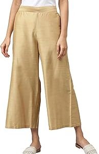 Women Mid Rise Regular Strechable Parallel Pants | Trousers