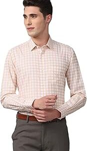 Men's Classic Checkered Formal Slim Fit Full Sleeve Shirt | Wonder Fabric | Cotton-Rich