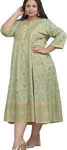 Women's Regular Fit Rayon Green Gown CH175