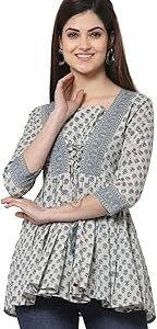 Womens Cotton Printed Regular Top