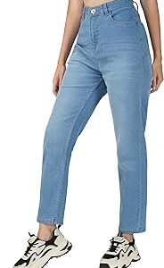 Women's Jeans | Cotton Lycra Blend | Stylish Sky Blue & Comfortable for Everyday Wear