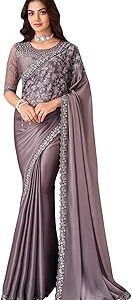 Women's Pure Chiffon Embellished Saree With Unstitched Blouse (SNDLWOD1301_TFH_Parent)