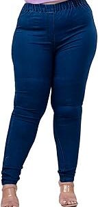 Women Denim Blue Jeggings | Formal Wear Jeggings | Comfortable Womens Denim Jeggings | Ultra Plus Size Denim Jeggings |JEG005