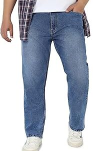 Men's Straight Fit Mid Rise Jeans