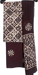 Women's Pure Cotton Batik Print Unstitched Salwar Suit Dress Material With Duputta_003
