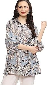 Women Grey Liva Printed Top