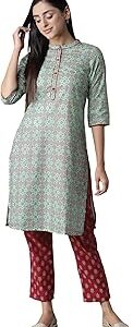 Women Polyester Floral Kurta-Trousers