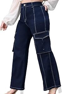 Women's Wide Leg High Rise Stretchable Denim (Plus Size) Jeans