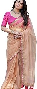 Women's New Bollywood Soft Tissue Silk Saree With Blouse Material |saree for Women | New Sari | Latest Saree