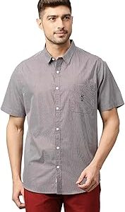 Mens | Half Sleeve Checkes | Printed | Slim Fit | 100% Cotton | Spread Collar | Shirts