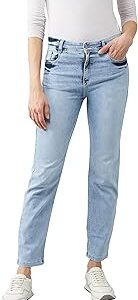 Women's Light Blue Wide-Leg Fit High Rise Regular Length Stretchable Denim Jeans