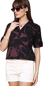 Women's Stylish Casual Shirt for Summer Comfortable, Perfect for Everyday Wear, Versatile Button-Down with Trendy Prints & Relaxed Fit