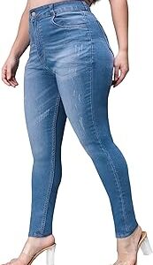 Women's Slim Fit Regular Length High Rise Denim Jeans