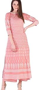 Women's Cotton Printed Straight Kurti with Palazzos Set