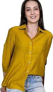 Women Oversized Solid Shirt Tops for Women II Shirt Tops for Womens