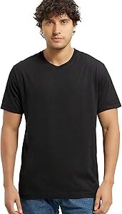 2714 Men's Super Combed Cotton Rich Solid Round Neck Half Sleeve T-Shirt