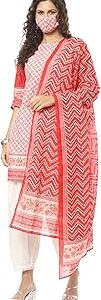 Women Teal Cotton Straight Kurta Set